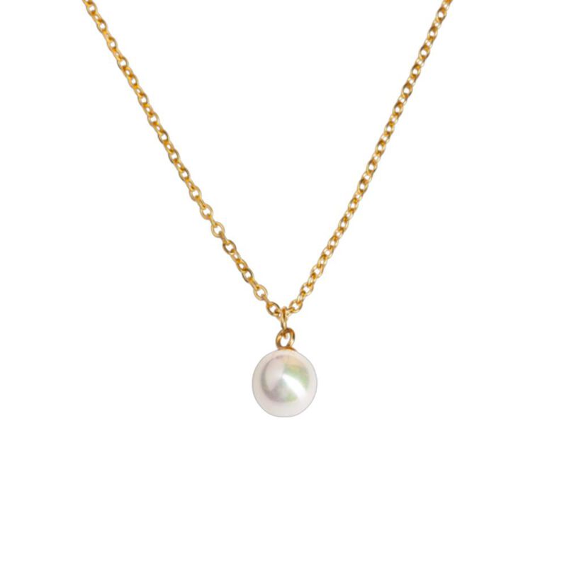 Juego Joyer&iacute;a Mujer Perlas, Collar Aretes Oro P... image number null