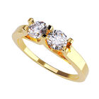 Anillo de Compromiso en Oro Amarillo 14K con Circonia -  Talla:10.5/ FJ732-14Y-CZ-105