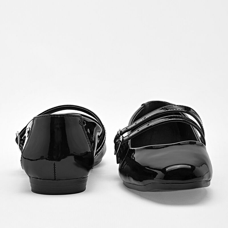 Moramora Balerina para mujer negro charol image number null