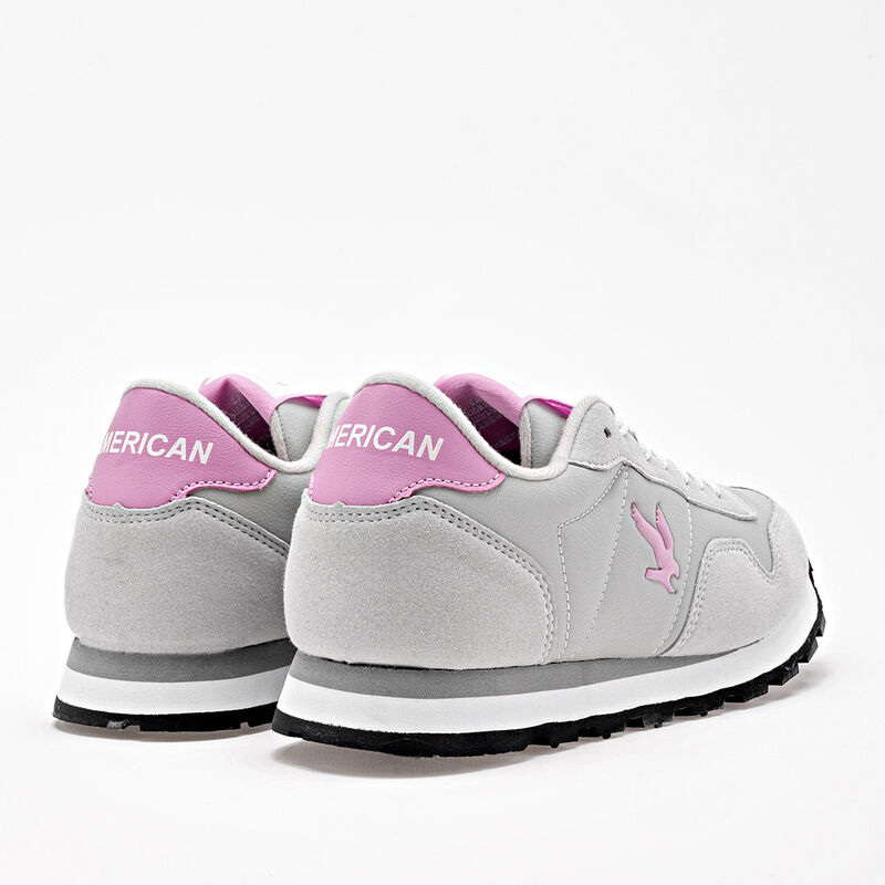 American Fire Tenis urbano para mujer gris rosa image number null