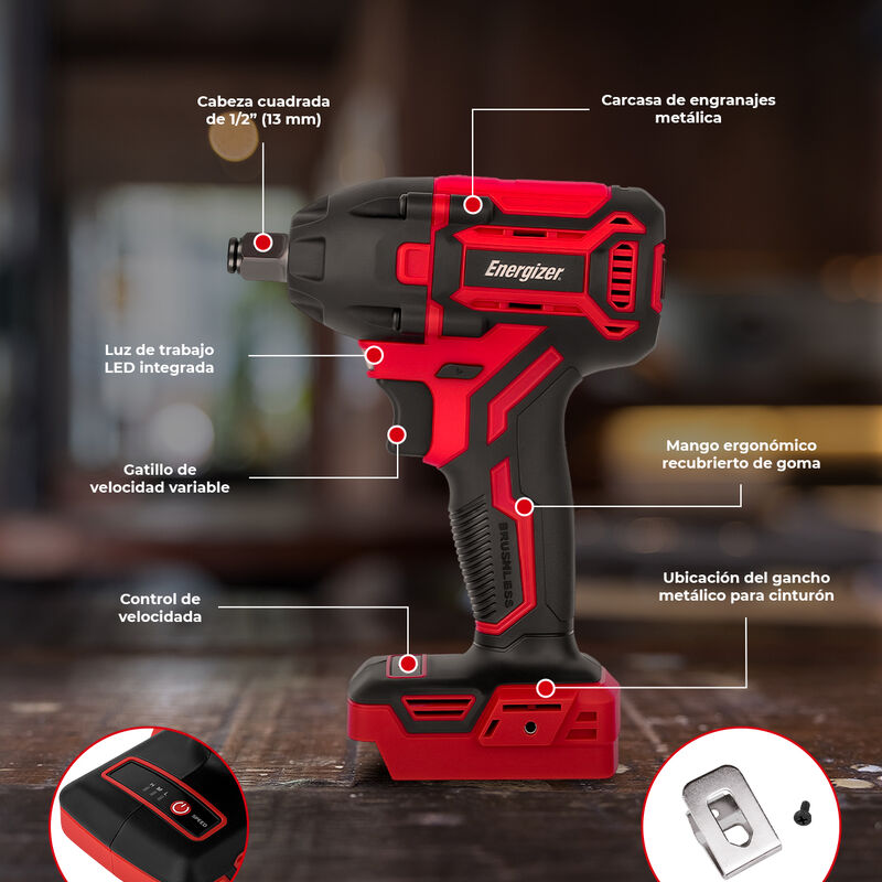Energizer Llave Impacto Sin Carbones 1/2 20v 26... image number null