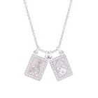 Escapulario de la Virgen del Carmen con Marco Circonias Plata