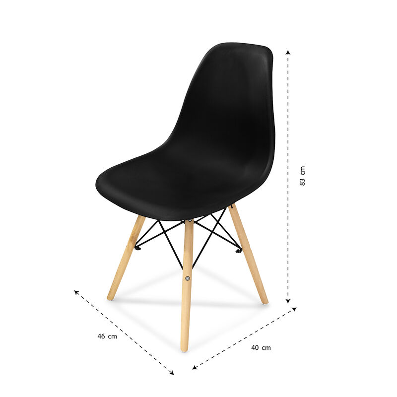 Set de 4 Sillas Modernas Para Comedor y Sala Mi... image number null