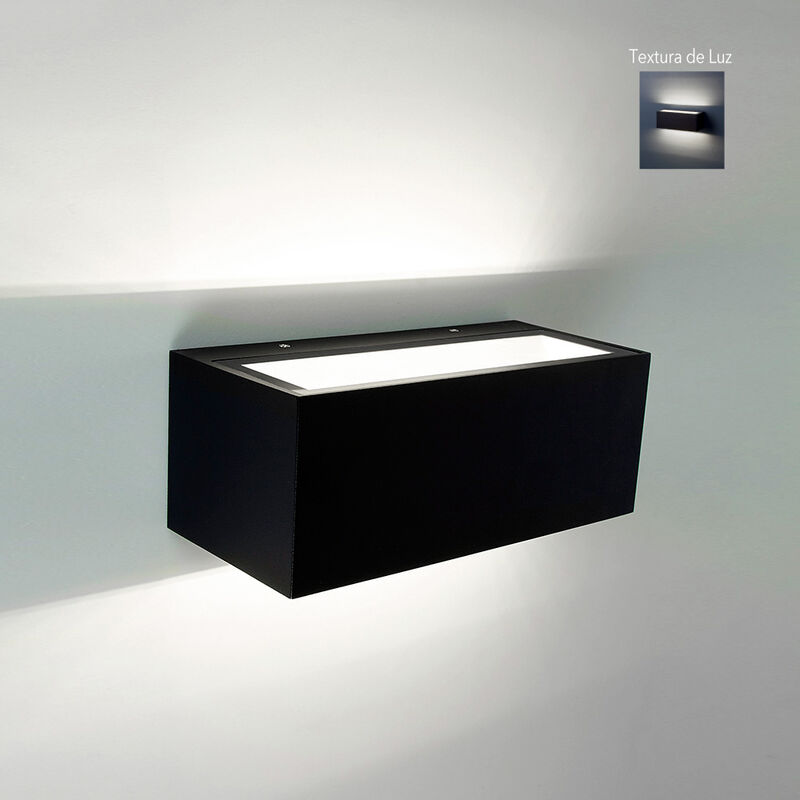 Lampara Muro Led Exterior Negro 20w Luz Blanca ... image number null