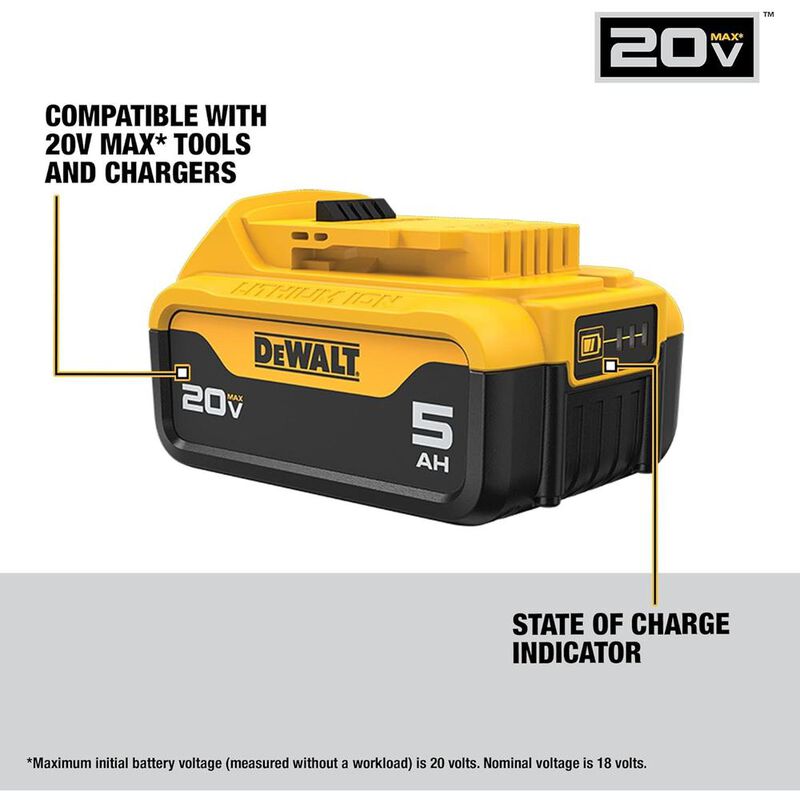 Bater&iacute;a Dewalt Dcb205 20v Max 5ah Litio Alto Re... image number null