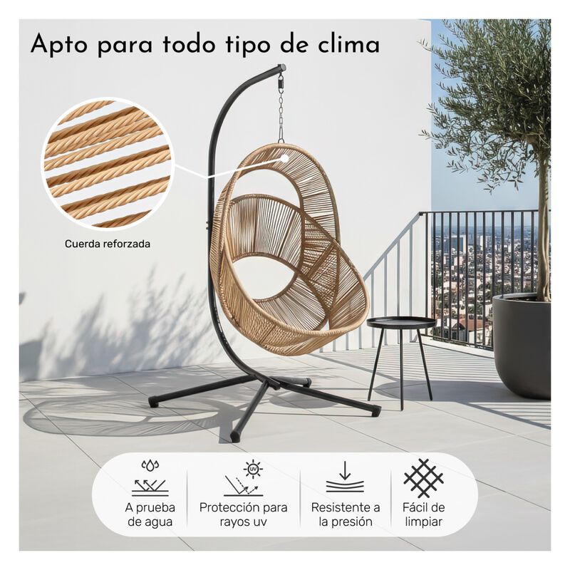 Columpio Exterior Silla Colgante Terraza Jardin... image number null
