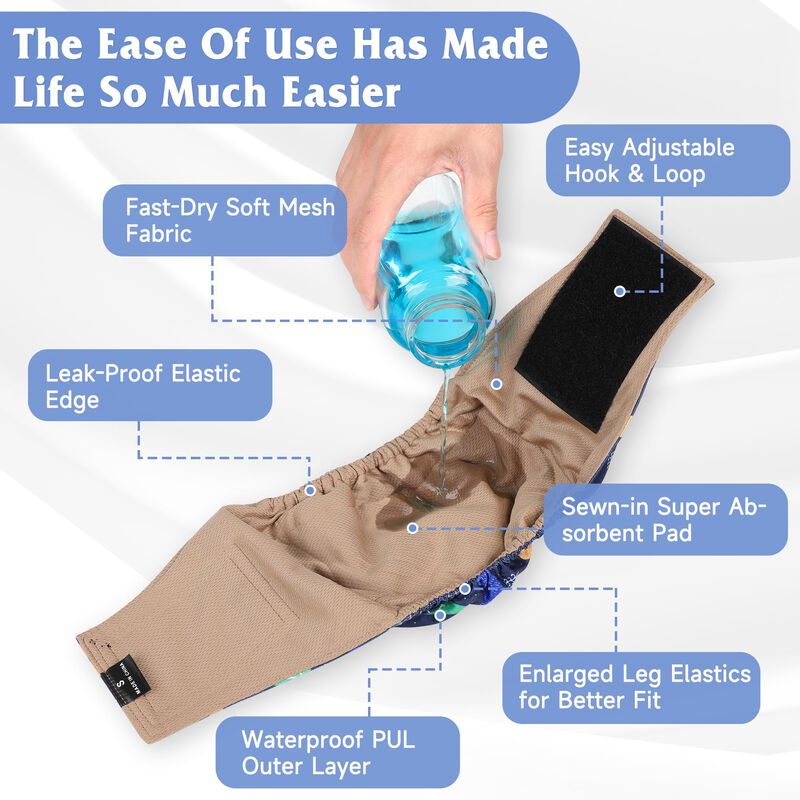Pa&ntilde;ales Para Perro Grecle Masculino Xs &ndash; Pack D... image number null