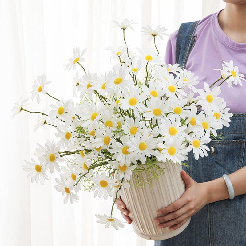 Flores Artificiales Xiyuan 53 cm Blancas, 15 Ma... image number null