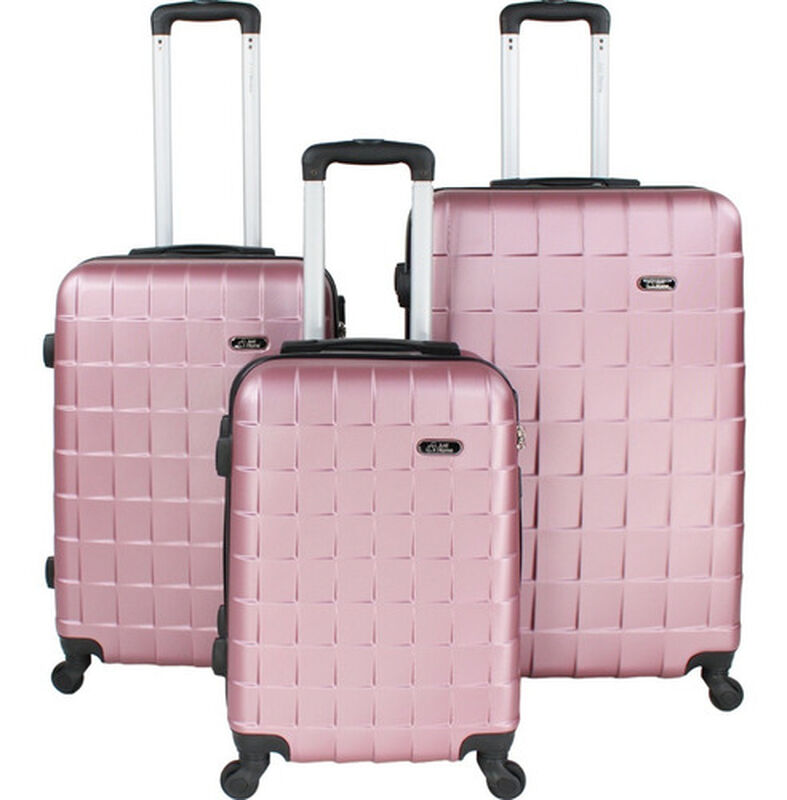 Set 3 Maletas Rosas Viaje Ultra Resistente 4 Ru... image number null