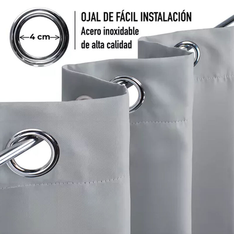 Cortinas Blackout para bloquear luz y ruido Gri... image number null