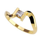 Anillo de Compromiso en Oro Amarillo 10K con Circonia -  Talla:7/ FJ756-10Y-CZ-7