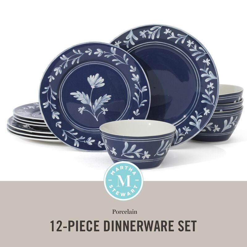 Juego de Vajilla Martha Stewart Azul Cielo 12 P... image number null