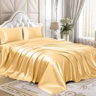 Juego De S&aacute;banas Homiest King Satinado Dorado De 4 Piezas
