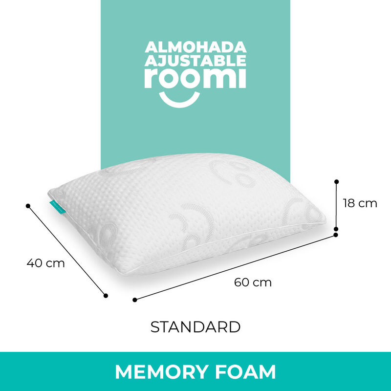 Almohada Ajustable De Memory Foam Roomi image number null