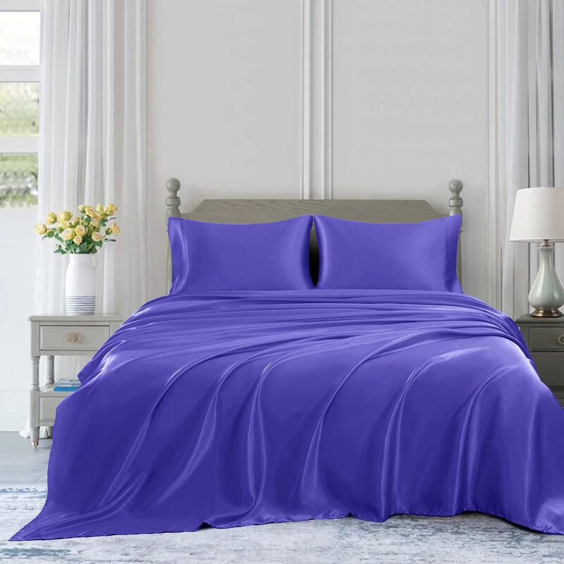 Juego De S&aacute;banas Homiest Matrimonial Azul Periw... image number null