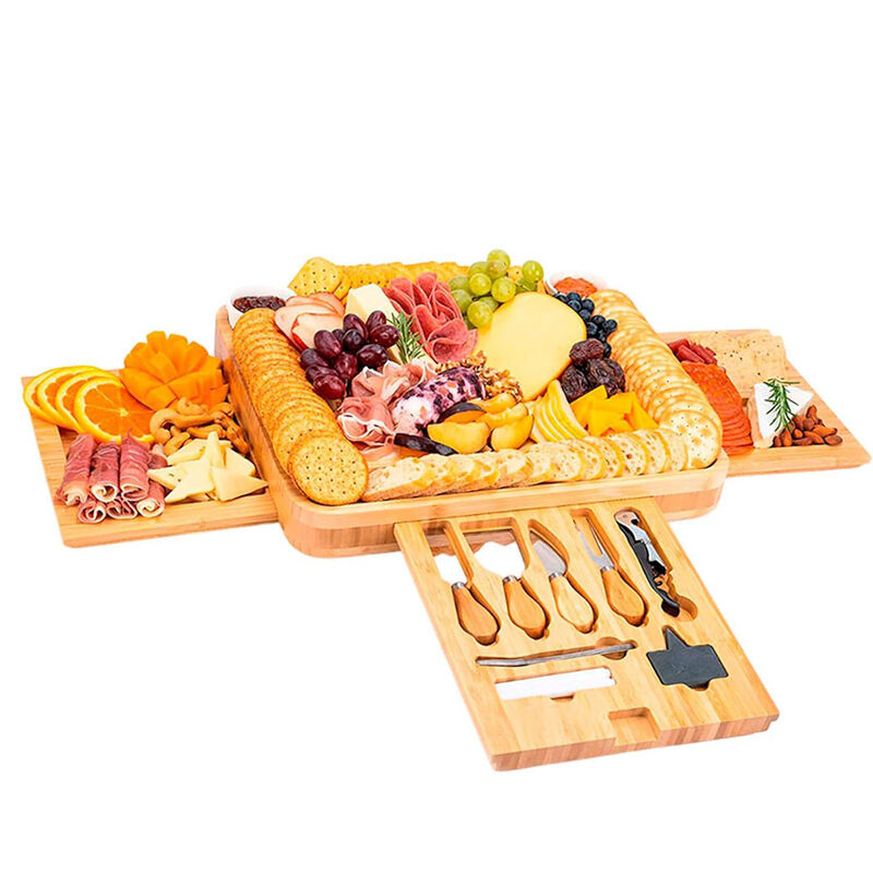 Tabla para Quesos Grande de Bamb&uacute; con Cuchillos... image number null