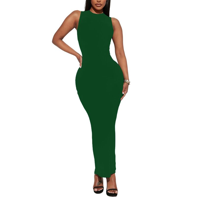 Vestido Sumche Largo Bodycon Verde Esmeralda XX... image number null