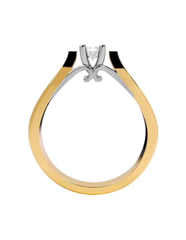 Anillo de Compromiso en Oro de 10K con Circonia... image number null