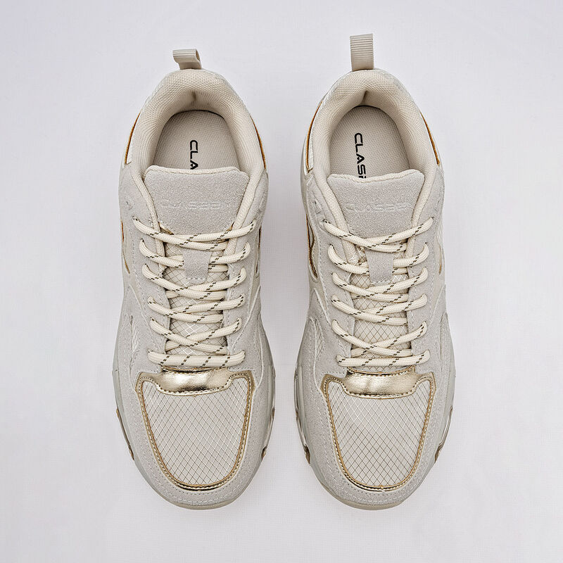 Clasben tenis para mujer beige dorado cod 14118... image number null