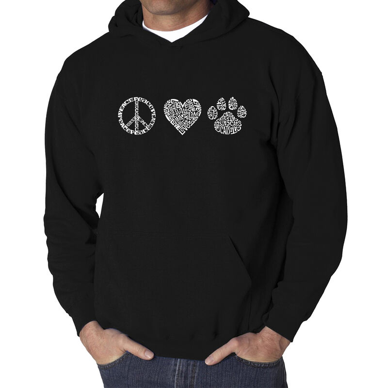 Sudadera Con Capucha Word Art Para Hombre - Paz... image number null