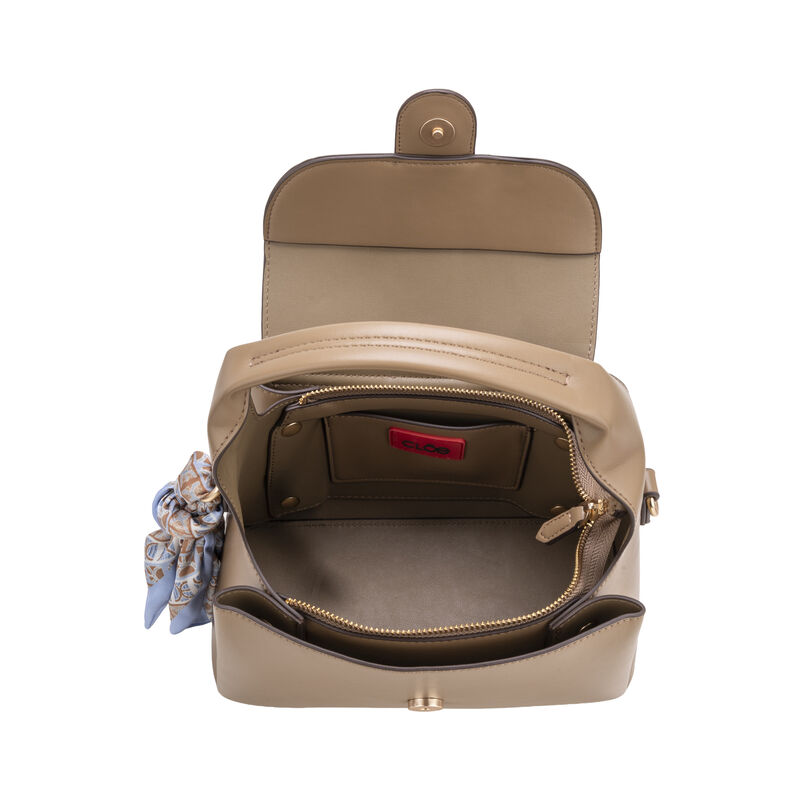 Bolsa Briefcase Chica Con Mascada Color Camel image number null