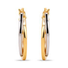 Arracadas Bicolor Oro 10k 15 mm | Bizzarro