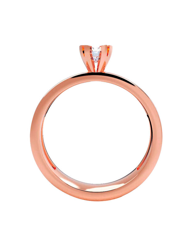 Anillo de Compromiso de 14K con Diamante de Lab... image number null