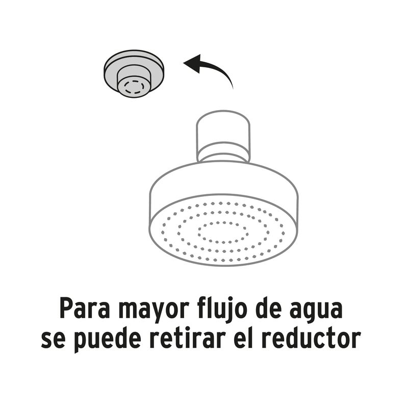 Regadera Cromo 4' Plato Redondo con Brazo Foset... image number null