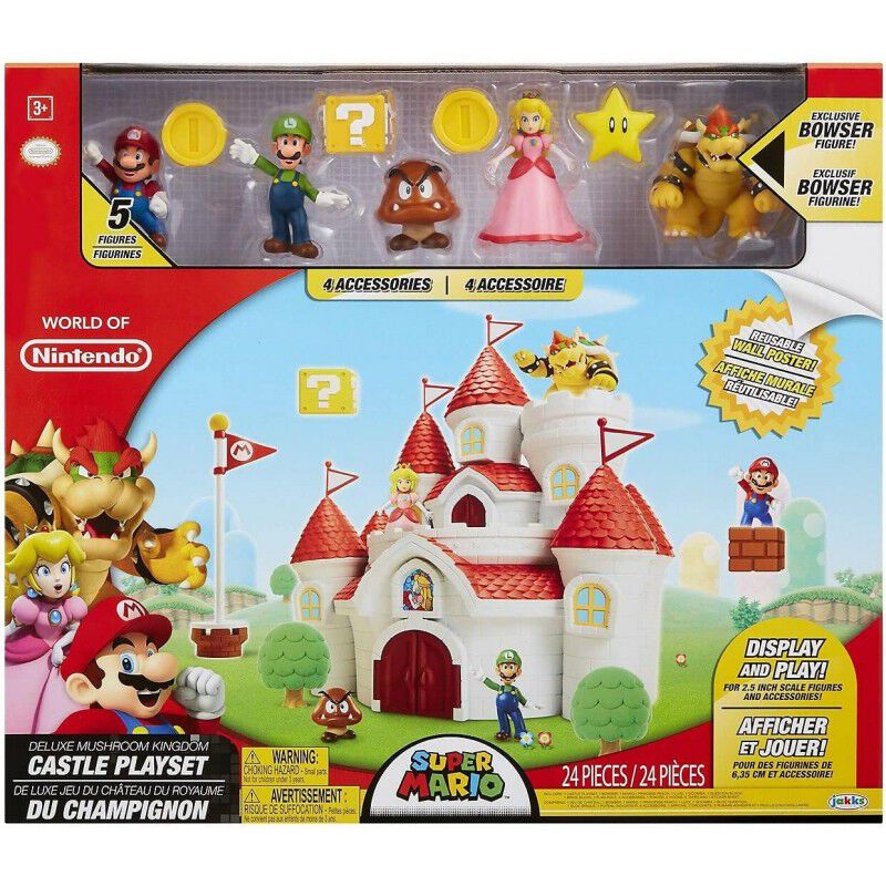 Pack Castillo Y Figuras Super Mario Bros Reino ... image number null