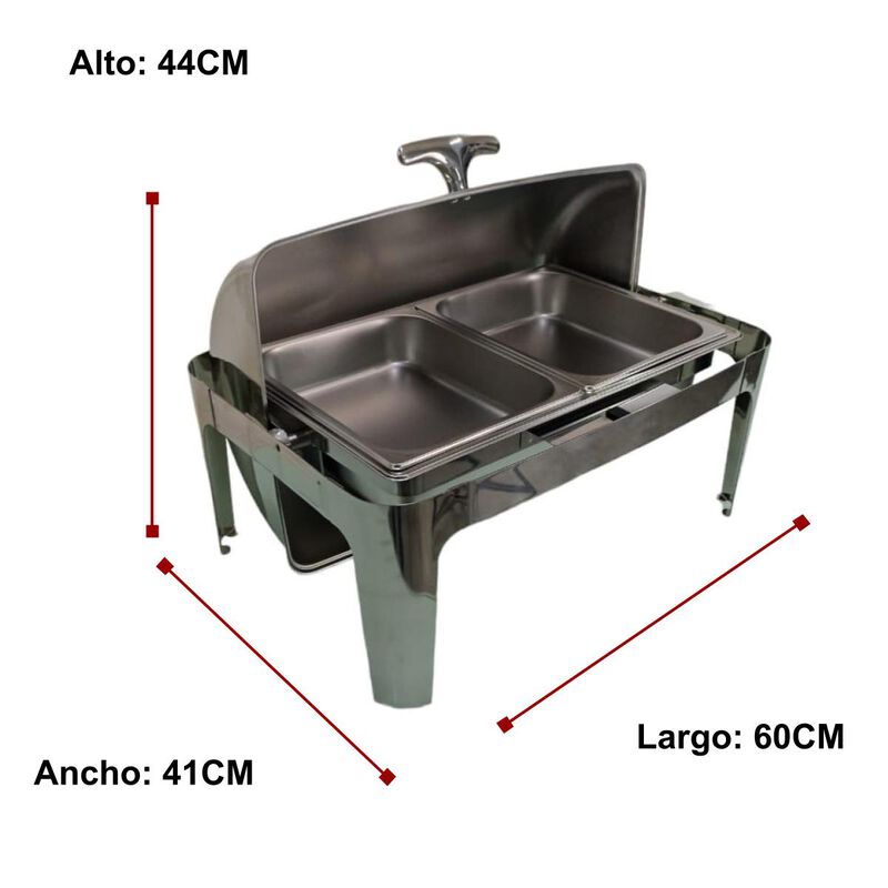 Chafer Hotelera medio acero inoxidable Shorbull image number null