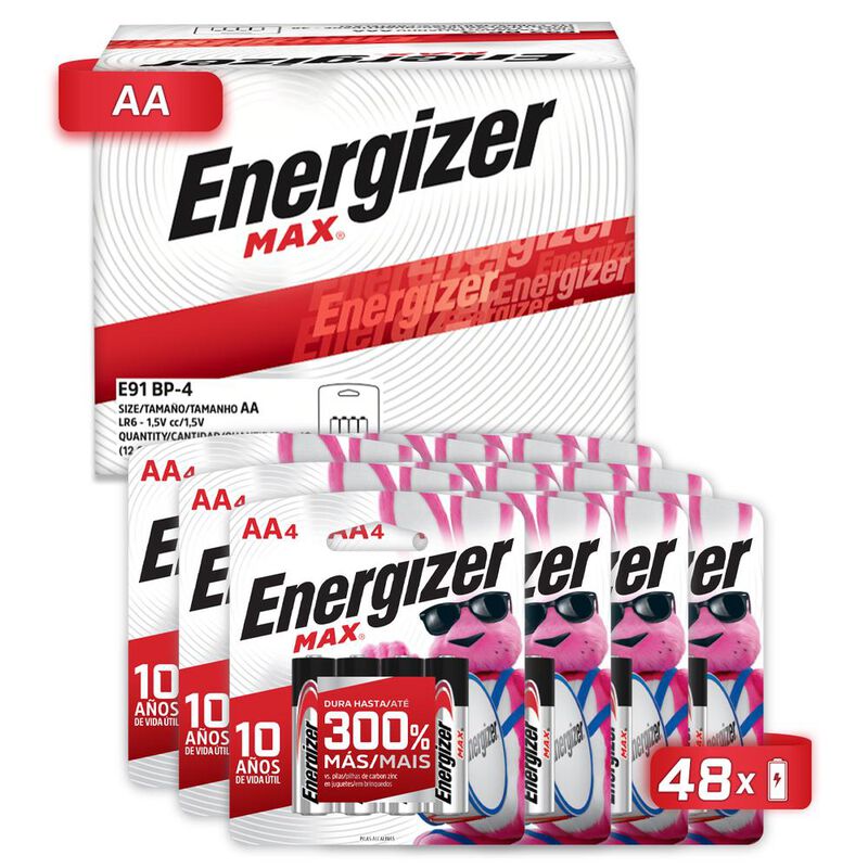Pila Energizer Max Aa Alcalina Blister 48 Unida... image number null