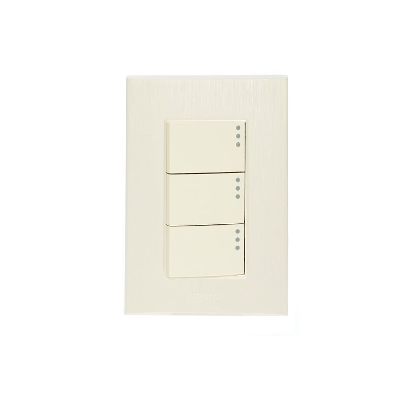 10 Pack Placa de 3 M&oacute;dulos 3 Apagadores de 1 M&oacute;... image number null