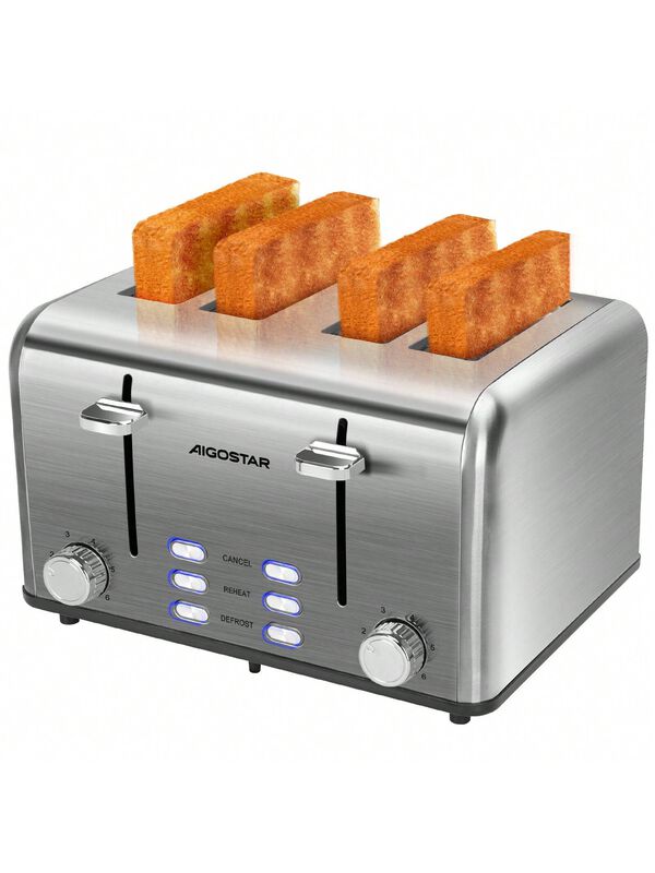 Tostadora Acero Inoxidable 4 Rebanadas 1750w Pl... image number null