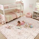 Alfombra De &Aacute;rea Lavable Garvee Boho Rosa 5x7 Para Dormitorio Y Sala