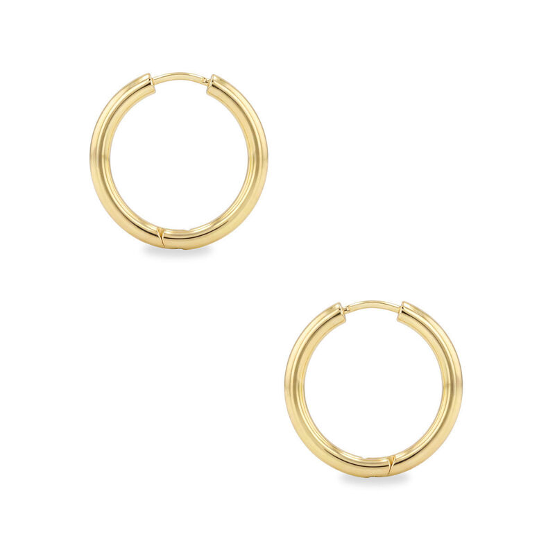 Arracadas Tubo Con Grosor 2mm Oro Amarillo 10k ... image number null