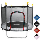 Trampol&iacute;n Infantil Con Red De Seguridad 140 Cm 55 Pulgadas Soporta Hasta 50 Kg Postes Acolchados 36 Resortes Gris