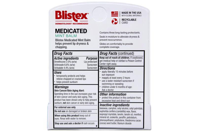 B&aacute;lsamo Labial Blistex Medicated Mint Spf 15 4,... image number null