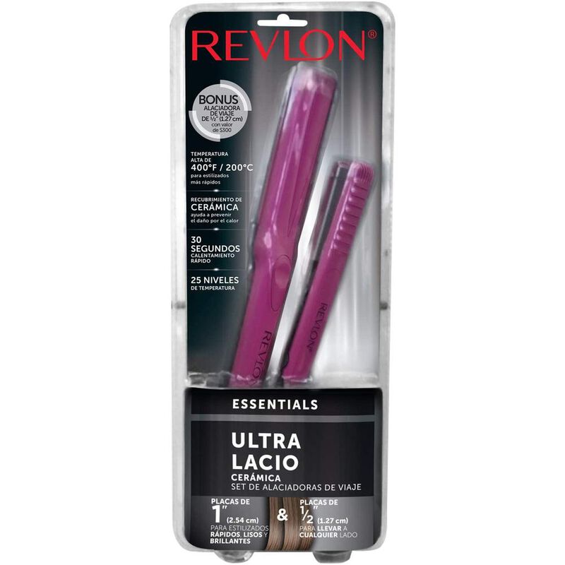 COMBO 2 PLANCHAS ALACIADORAS REVLON 1 PUL Y .5 ... image number null