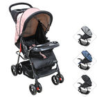 Carriola para Beb&eacute; Ligera y Plegable Asiento Reclinable Cintur&oacute;n de 5 Puntos Charola Toldo Apta desde 6 Meses Hasta 18 kg - Rosa