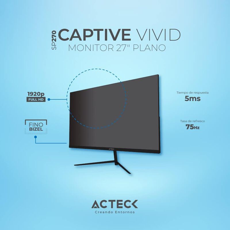 Monitor Gamer Acteck Captive Vivid Sp270 Elite ... image number null