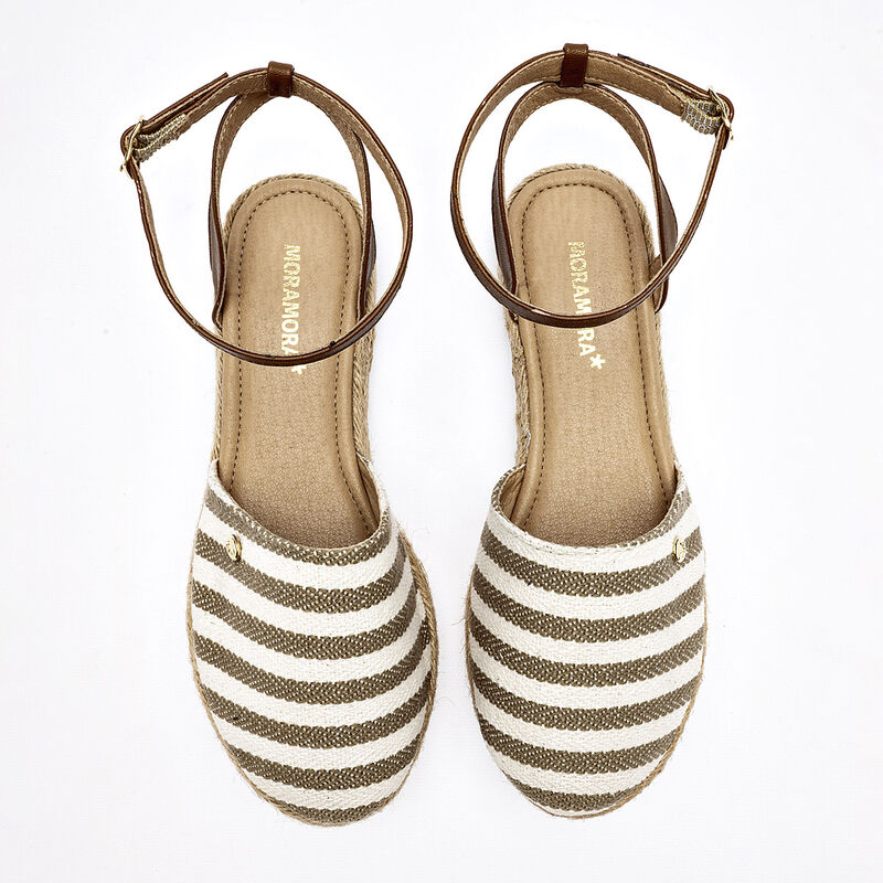 Moramora alpargata plataforma para mujer beige ... image number null