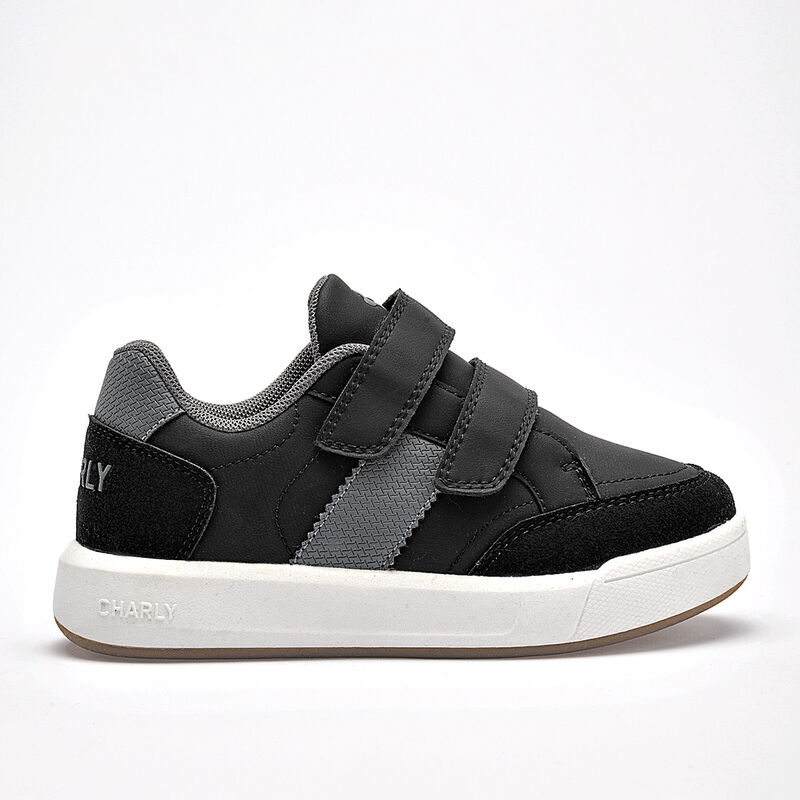 Charly tenis para ni&ntilde;o  negro gris cod 139631-D image number null