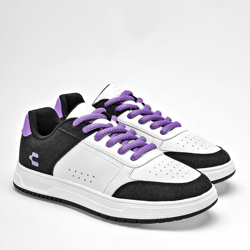 Charly Tenis urbano para mujer blanco negro lil... image number null