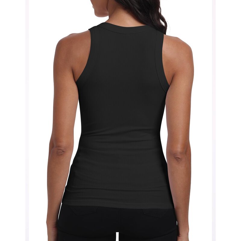 Top Sin Mangas GEMBERA Negro De Punto Acanalado image number null