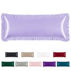 Funda De Almohada Corporal Homiest 137 cm Lavanda Con Volante De Sat&eacute;n