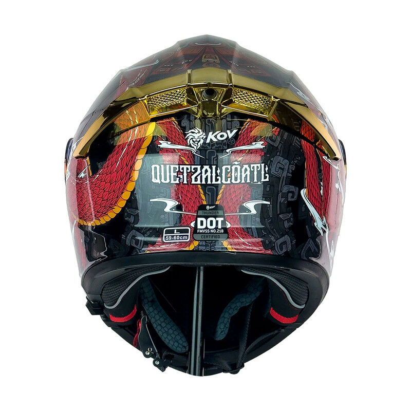 Casco Kov Thunder Quetzal Rojo Bri L image number null