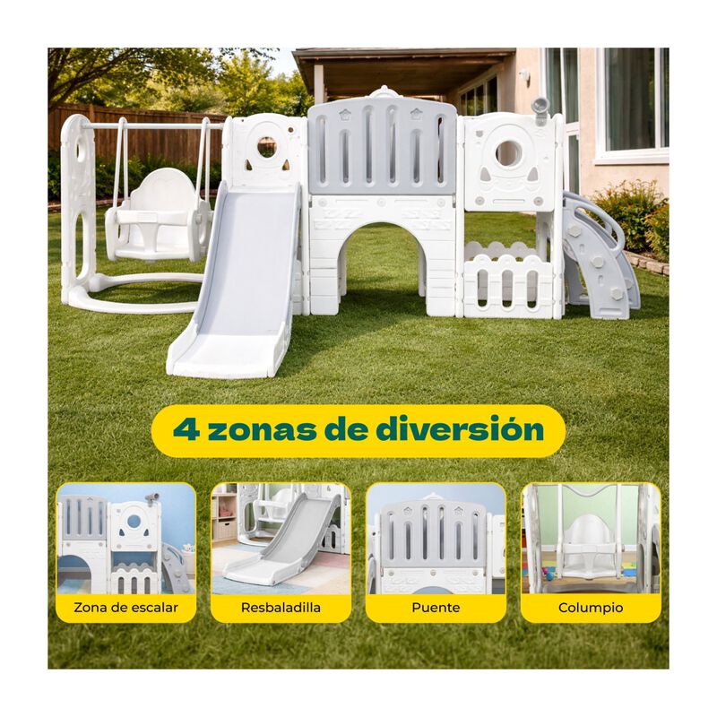 Juego Modular Resbaladilla Ni&ntilde;os Tobogan Canast... image number null
