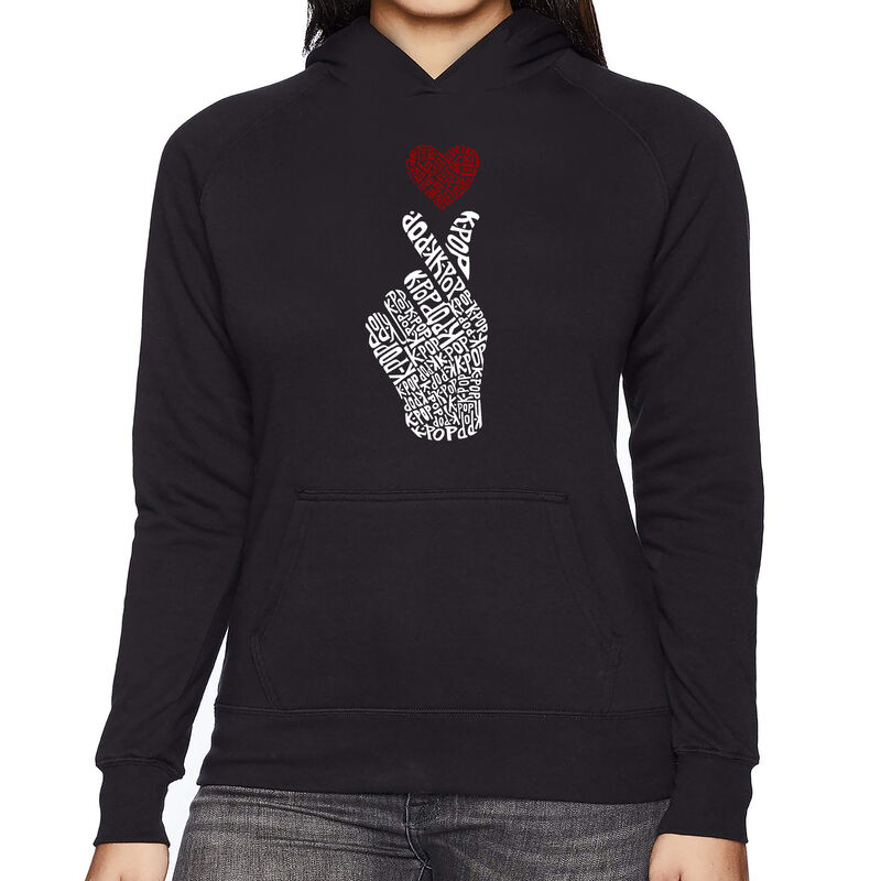 Sudadera Con Capucha Word Art Para Mujer - K-Po... image number null