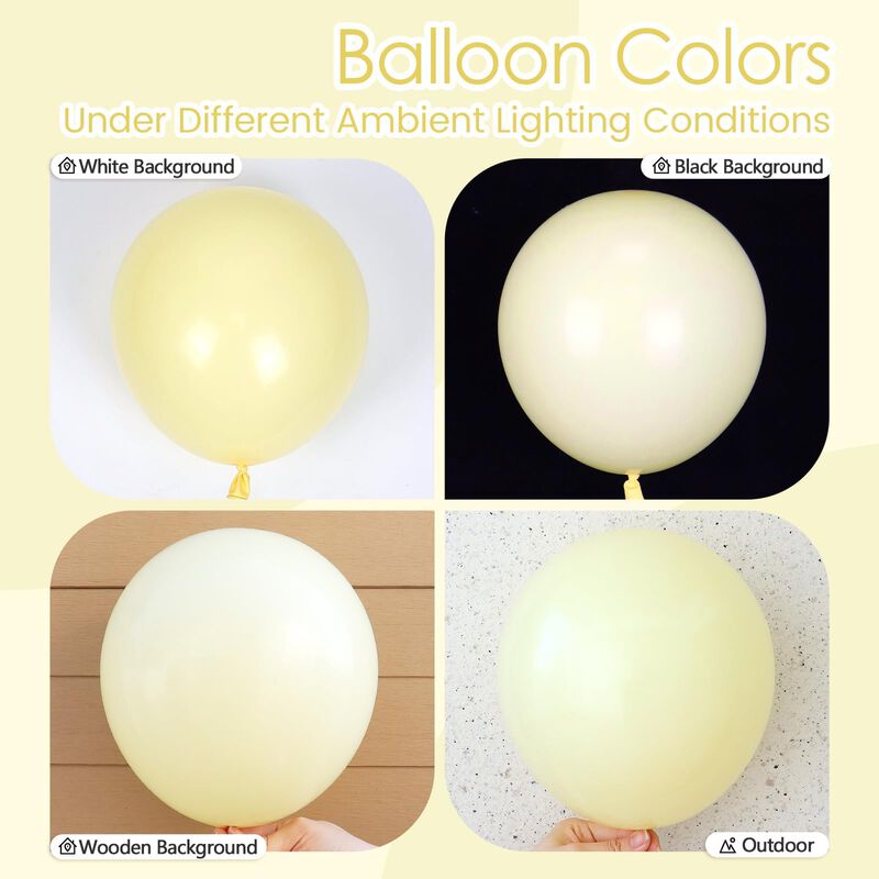 Balloon Awenztech 30 cm Amarillo Pastel 50 Unid... image number null