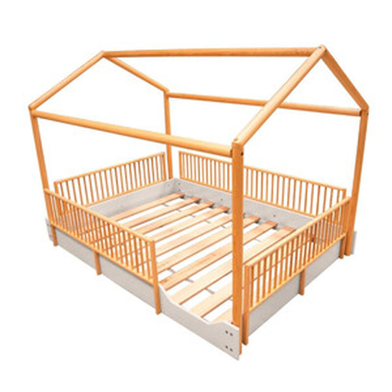 Matrimonial - Cama Casa Montessori de Madera Du... image number null